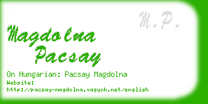 magdolna pacsay business card